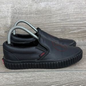 Vans x Marvel Classic Slip On Black Widow Women’s Sz 8 Black Red Low Top Sneaker